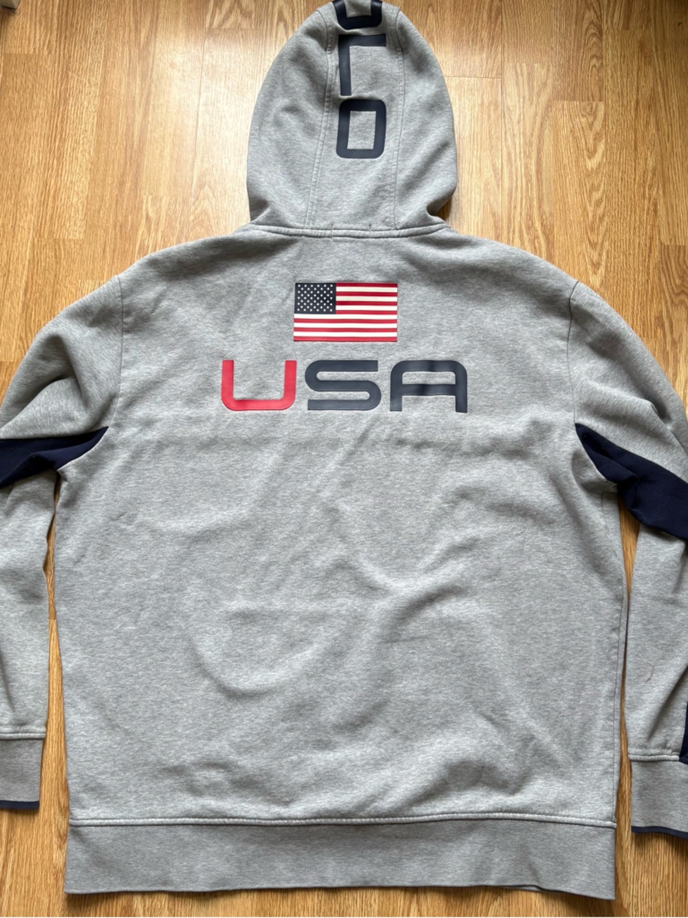 Polo ralph lauren hoodie US flag big pony size XXL men’s gray